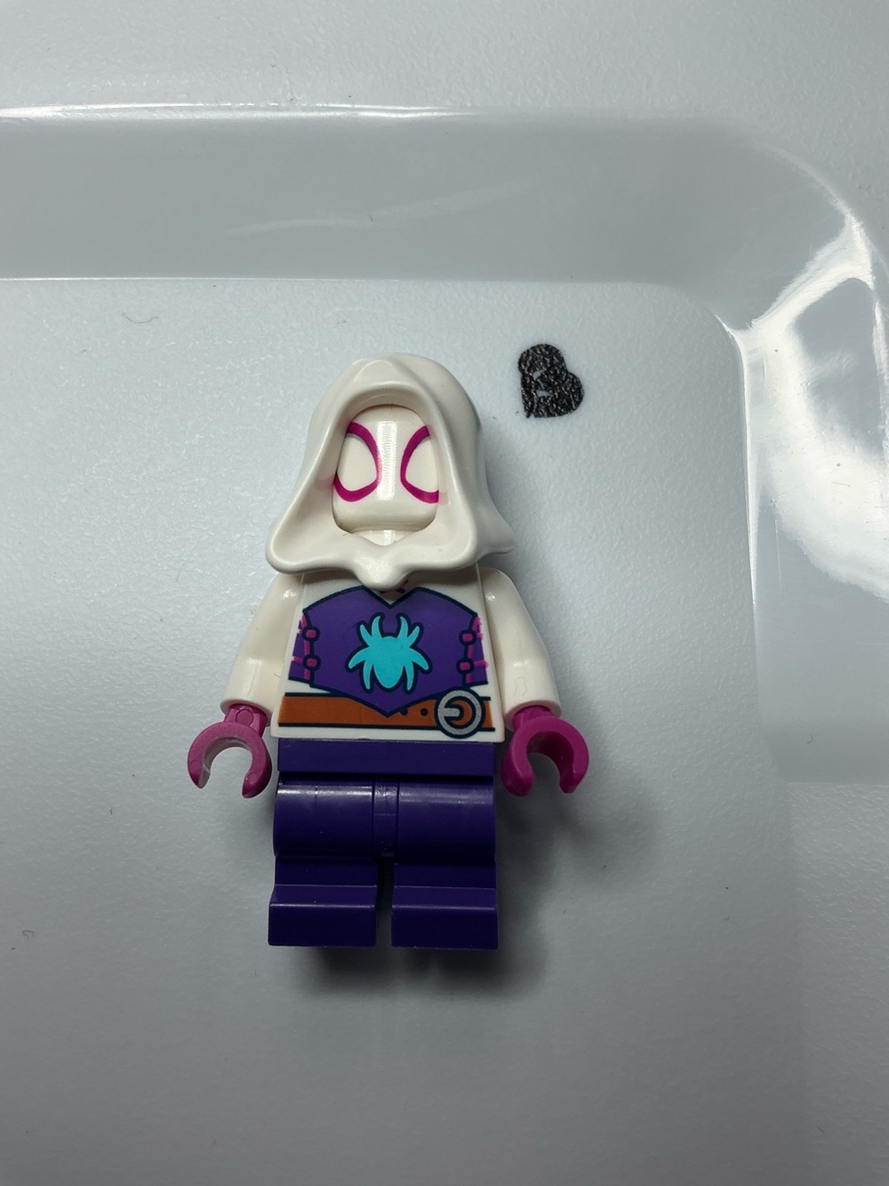 the LEGO Ghost-Spider minifigure
